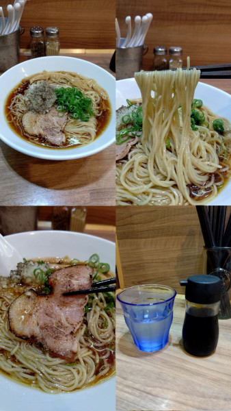 「『冷やしブラックらーめん+大盛(¥900+100)』」@らーめん にじいろの写真