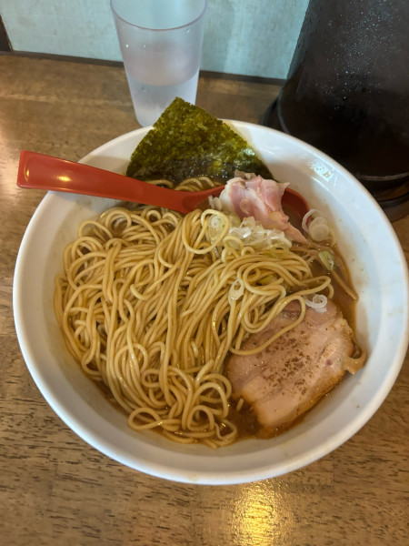 「魚介豚骨ラーメン（870）大盛無料」@めん屋 平右衛門の写真