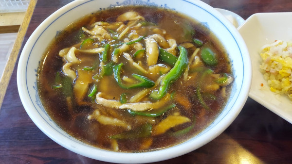 「肉そば半チャーハンセット 980円」@再光軒 足立入谷店の写真