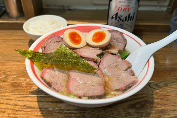 「焼豚麺¥1200、煮玉子¥100、ごはん小¥100」@青竹平打ち中華そば 麺壱吉兆の写真
