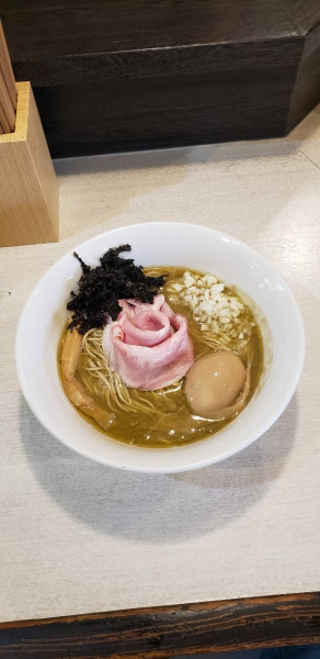 「味玉入り濃厚煮干そば」@中華そば つぼみの写真