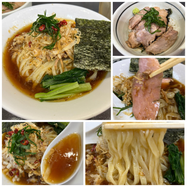 「【限定】秋刀魚節の冷やしラーメン1200円豚飯350円」@自家製手打ち麺 禿の写真