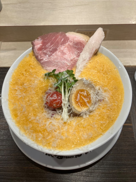 「鶏白湯泡ramen（トマト）」@鶏白湯泡ramenたまきの写真