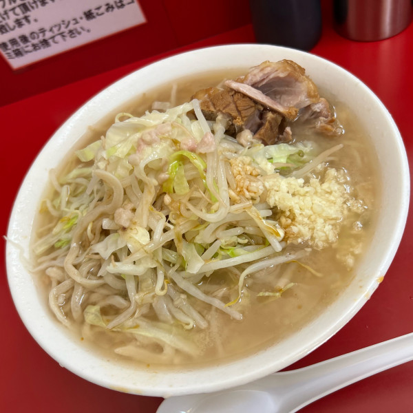 「大ラーメン『コール』ニンニク、アブラ、カラメ」@ラーメン二郎 京急川崎店の写真