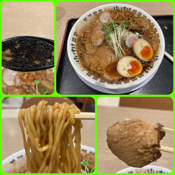 「肉そば背脂醤油 味玉入り¥1140」@NEW OLD STYLE 肉そばけいすけの写真