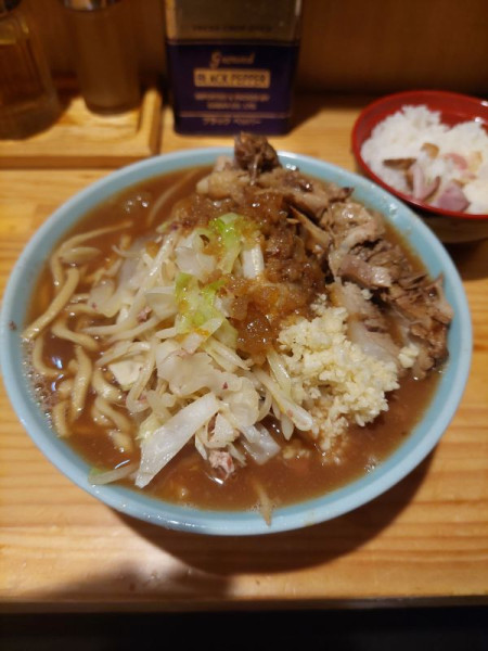 「豚そば＋小ライス」@秋葉原ラーメン わいずの写真