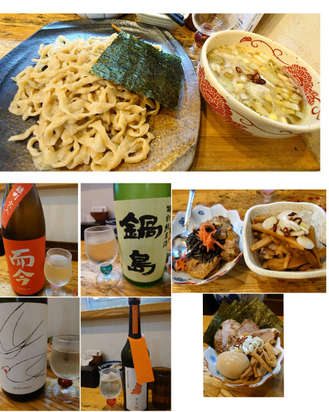 「特製つけそば+ おつまみメンマ+ 豚ばらナンコツ(あたま）他」@中華そば専門 とんちぼの写真