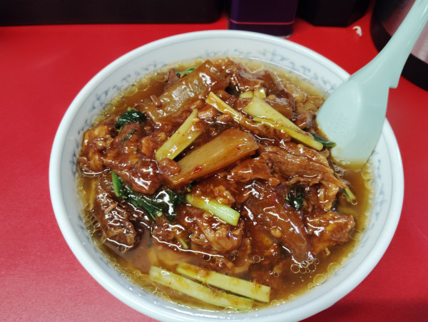 「オススメ　牛スジと大根の煮込み定食→麺　980円」@あ麺んぼの写真