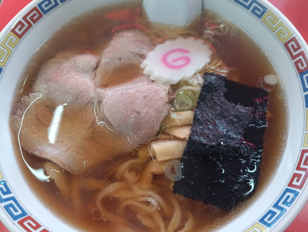 「ラーメンセット(餃子・おしんこ・ライス付)¥1200」@藤屋の写真