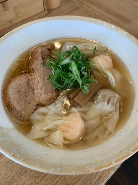 「肉・海老ワンタン麺(白)1200円」@DURAMENTEIの写真