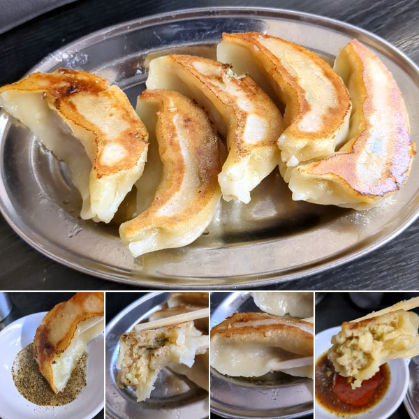 「餃子(5個)　600円」@中国手打拉麺 馬賊 浅草本店の写真