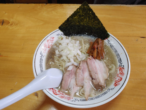 「背脂煮干中華　和え玉　800+200円」@福島屋の写真