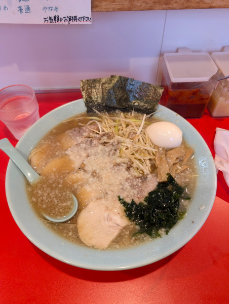 「ネギチャーシュー中盛り味玉」@ラーメンショップ 館林店の写真