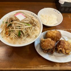 濃厚タンメン（並盛・150g）946円＋唐揚げセット352円