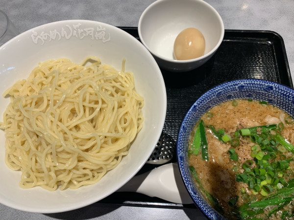 「嵐肉そばつけ麺(とろ〜り半熟味玉)」@らあめん花月嵐 いわき湯本店の写真