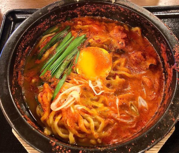 「牡蠣チゲラーメン　1490円」@万葉倶楽部 横浜みなとみらい お食事処の写真