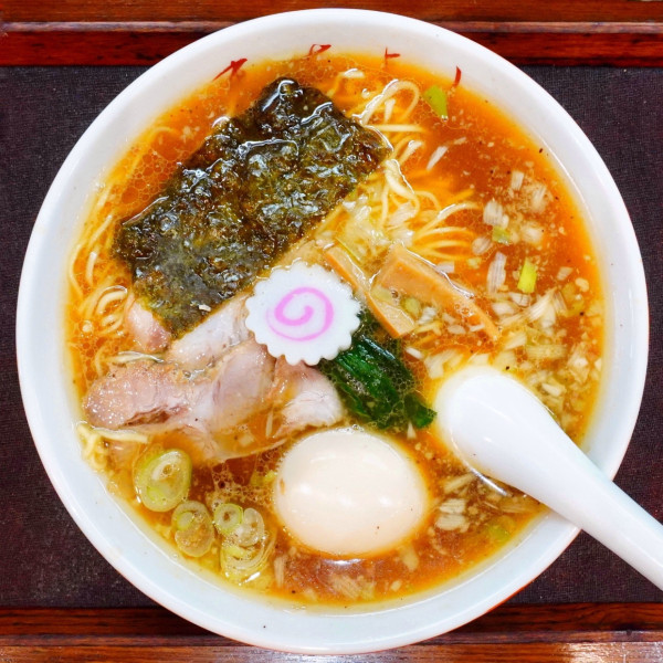 「中華そば＋味玉＋アサヒビール小瓶」@中華そば政好の写真