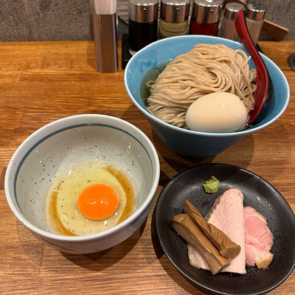 「あおさ水麺卵つけそば」@麺処 青野の写真