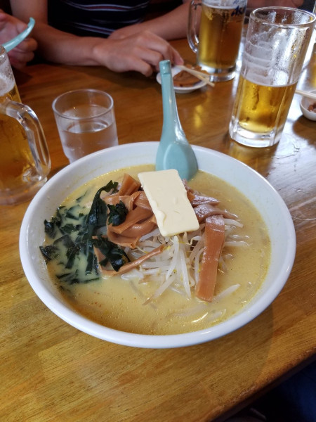「みそカレー牛乳ラーメン」@青森みそカレー牛乳ラーメン かわら 青森空港店の写真