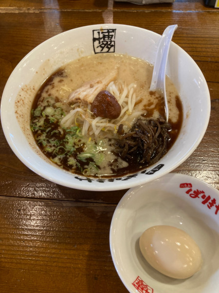 「ばりこてめん　ラーパス　味玉」@ばりきや 藤岡店の写真