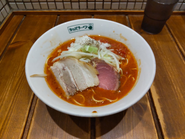 「トマトラーメンチーズご飯セット　1200」@カッパラーメンセンターの写真