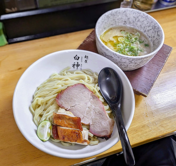 「鶏豚骨塩つけ麺【限定】」@麺屋 白神の写真