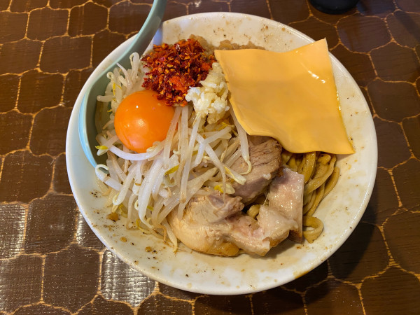 「まぜそば、コッコマン」@茨城豚そば 特龍 本店の写真