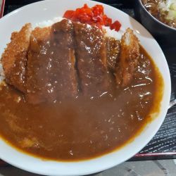 カツカレーライスとミニ蕎麦セット 950円
