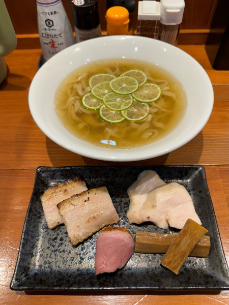 「【限定 】すだちそば」@麺屋 真心の写真