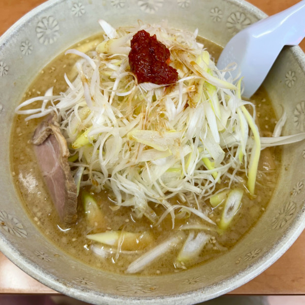 「赤味噌ネギらーめん1200円」@らーめん ゆうきや 総本店の写真