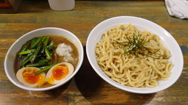 「つけ麺 大盛（1,000円）＋味付け卵（100円）＋辛ニラ」@藍華の写真