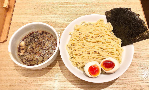 「味玉つけ麺 大盛り 海苔100円」@長岡食堂 横浜西口店の写真