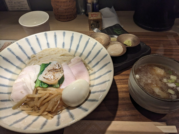 「特製帆立の昆布水つけ麺 黒」@Tokyo Style Noodle ほたて日和の写真