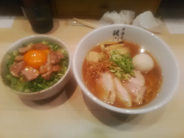 「特製貝と鴨の中華そば 1350円」@中華そば 鍵山の写真