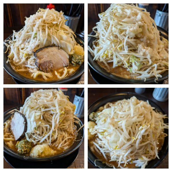 「味噌ラーメン大(野菜ちょいマシ1000g大蒜半分脂)➕1辛」@麺や豚髭の写真