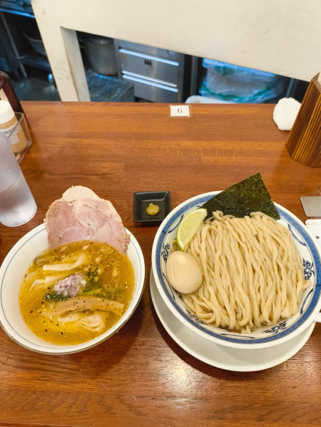 「特製鰹昆布水つけ麺　塩 1350円」@中華そば 千乃鶏の写真