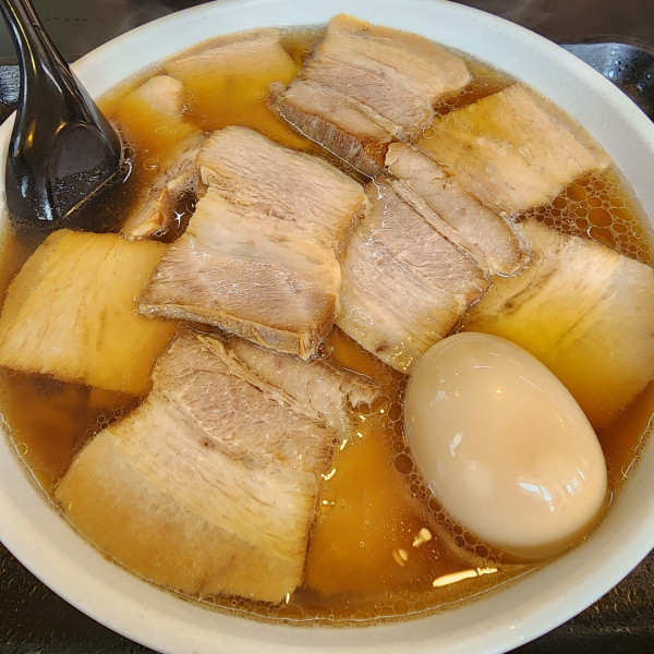 「喜多方チャーシュー麺＋大盛」@喜多方ラーメン 来夢 郡山横塚店の写真