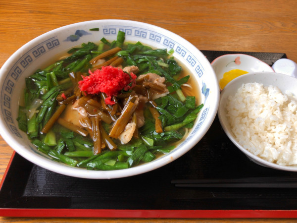 「満州ニララーメン　醤油+半ライス」@さかえや本店の写真