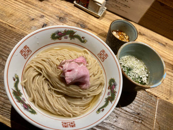 「昆布水つけめん+つけダレ1種追加(なめこおろし)」@伊之瀬の写真