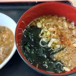 Bランチ：ミニたぬき蕎麦カレーライス 600円