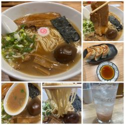 バカうまラーメン990円餃子3ヶ400円ガリ酎780円