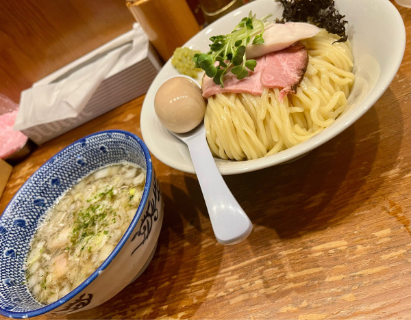 「淡麗塩つけ麺¥1100」@麺や百日紅の写真