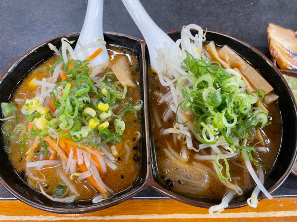 「ツインらーめん　￥１０００」@らーめん みそ膳 東刈谷店の写真