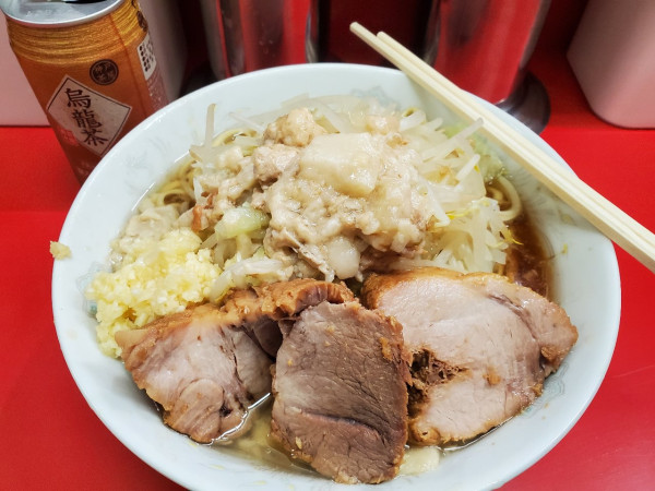 「小ラーメン ニンニクヤサイアブラ」@ラーメン二郎 上野毛店の写真