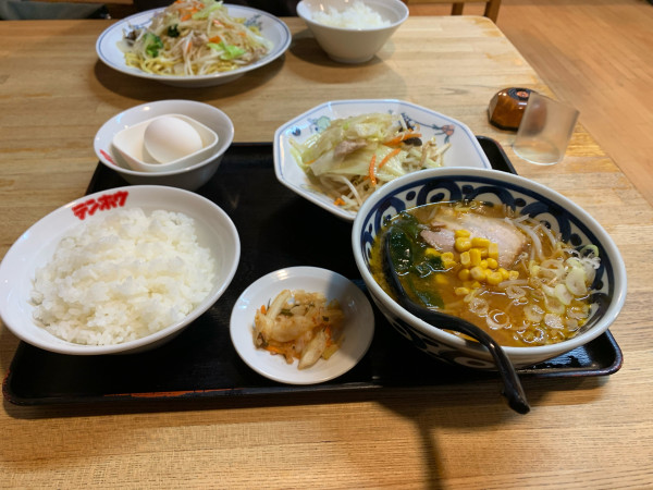 「ミニみそラーメン定食」@テンホウ 諏訪インター店の写真
