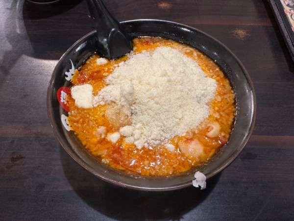 「トマトラーメンII（並盛・150g・伊）1,200円」@環七ラーメン 周麺の写真