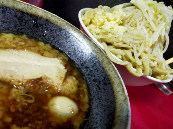 「えびつけ麺・大600（にんにく）」@蓮爾 登戸店の写真