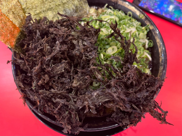 「九条ネギラーメン1,100円＋岩のり200円」@横浜家系ラーメン 大輝家の写真