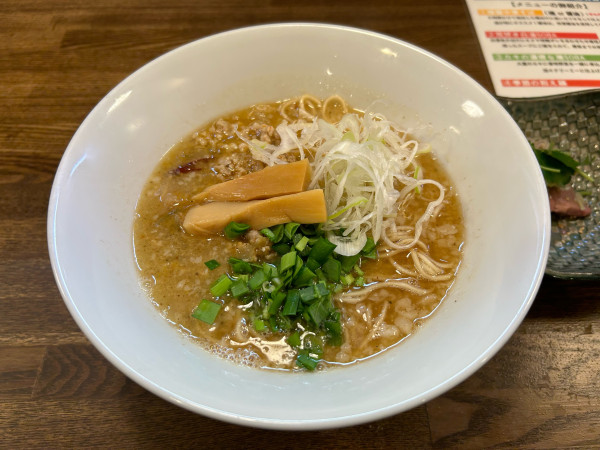 「荒焚き白湯SOBA+おつまみ(とろける鶏レバー)」@㐂九八～エキチカ～の写真