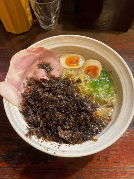 「塩 岩のり・煮玉子」@信楽茶屋 横浜鶴見本店の写真